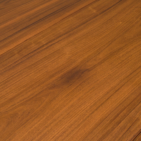 Rare Danish round dining table with 6 extensions in walnut