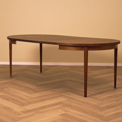 Swedish round dining table in walnut
