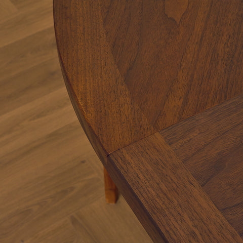 Swedish round dining table in walnut