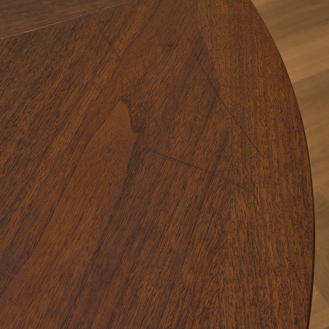 Swedish round dining table in walnut