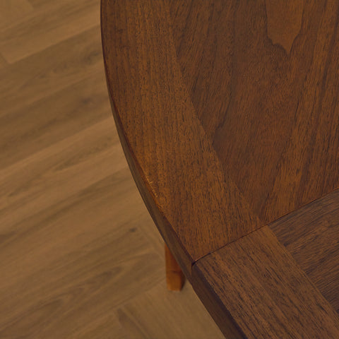 Swedish round dining table in walnut