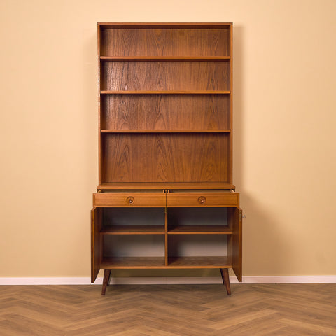 Swedish bookshelf in teak by Bertil Fridhagen for Bodafors