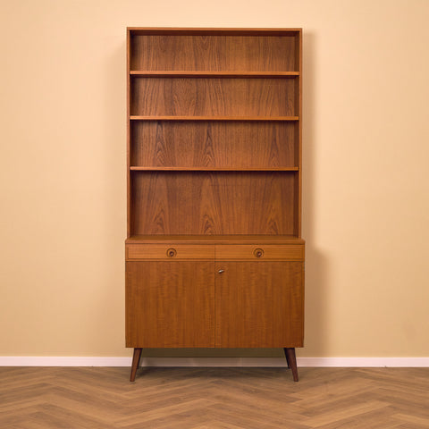 Swedish bookshelf in teak by Bertil Fridhagen for Bodafors