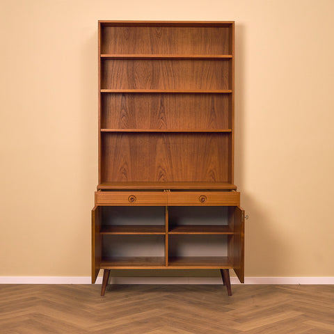 Swedish bookshelf in teak by Bertil Fridhagen for Bodafors