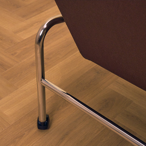 Swedish chrome armchair in teddy by Noboru Nakamura, 1970s