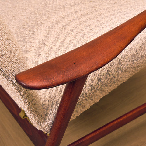 Swedish armchair in solid beech wood by Alf Svensson, model "Kontur"