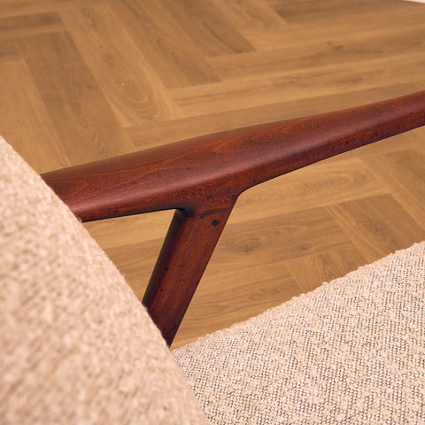 Swedish armchair in solid beech wood by Alf Svensson, model "Kontur"