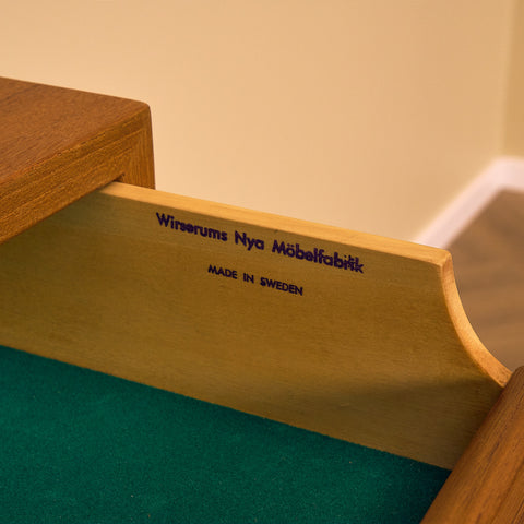 Swedish bookshelf in teak by Wirserums Nya Möbelfabrik