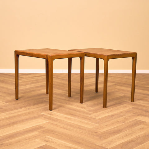 Swedish side tables in teak by B. Fridhagen for Bodafors