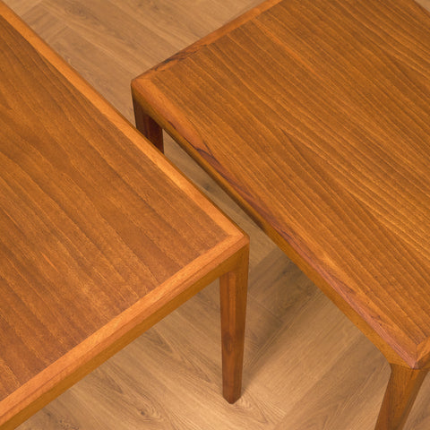 Swedish side tables in teak by B. Fridhagen for Bodafors
