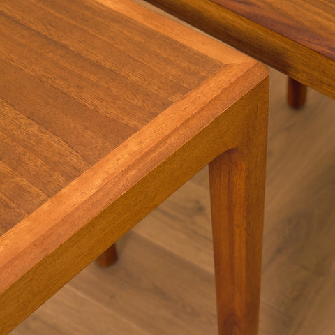 Swedish side tables in teak by B. Fridhagen for Bodafors
