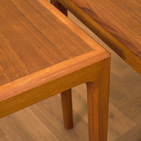 Swedish side tables in teak by B. Fridhagen for Bodafors