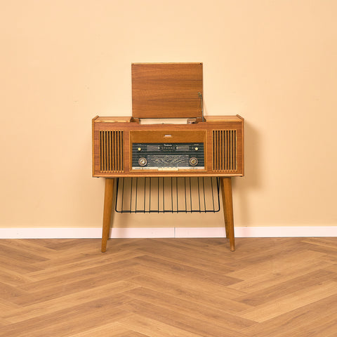 Swedish gramophone in teak and beech