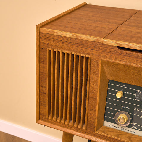 Swedish gramophone in teak and beech