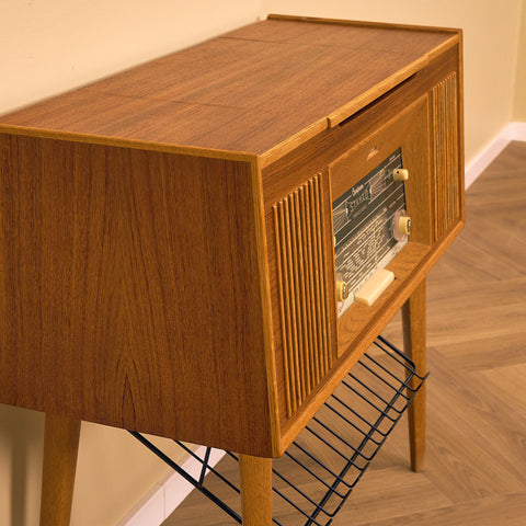 Swedish gramophone in teak and beech
