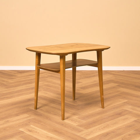 Swedish side table in beech & elm