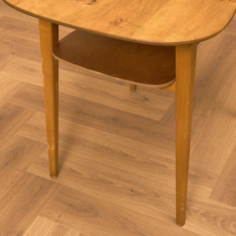 Swedish side table in beech & elm