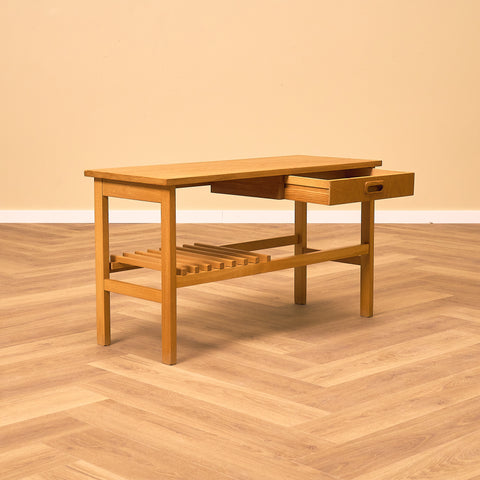 Swedish side table in oak and beech