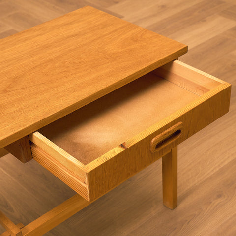 Swedish side table in oak and beech