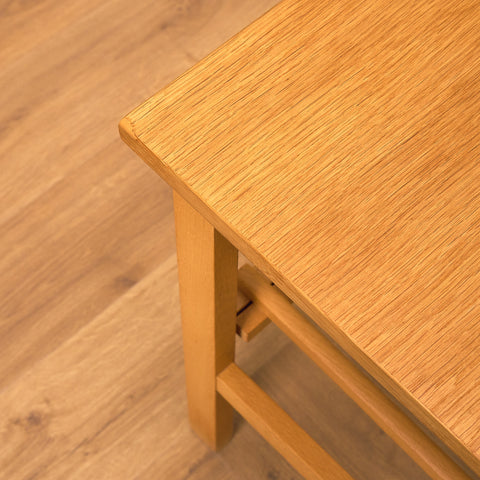 Swedish side table in oak and beech
