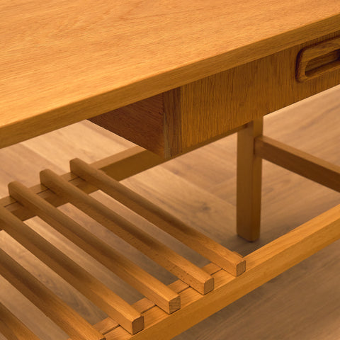 Swedish side table in oak and beech