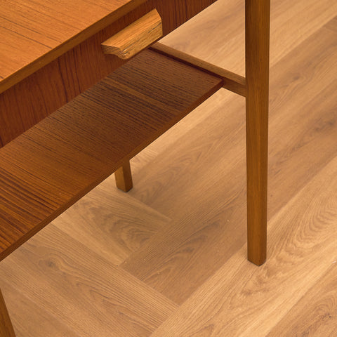 Swedish bedside table in teak and beech