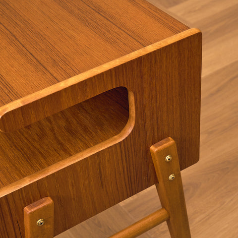 Swedish bedside tables in teak and beech