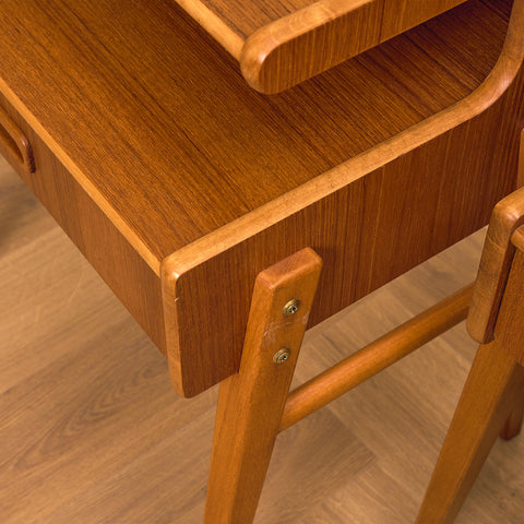 Swedish bedside tables in teak and beech