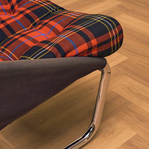 French armchair in chrome by Roche Bobois