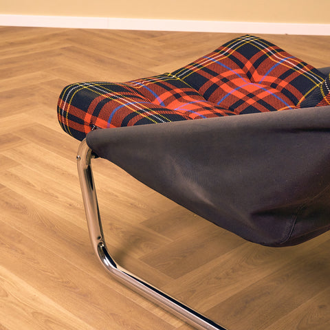 French armchair in chrome by Roche Bobois