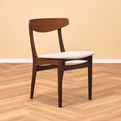 Danish dining chairs in teak & walnut by Silkeborg møbelfabrik A/S