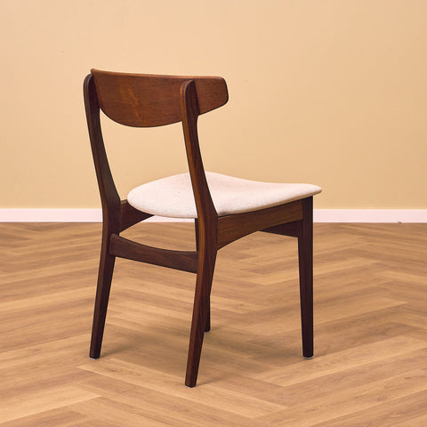 Danish dining chairs in teak & walnut by Silkeborg møbelfabrik A/S