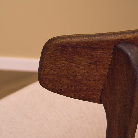 Danish dining chairs in teak & walnut by Silkeborg møbelfabrik A/S