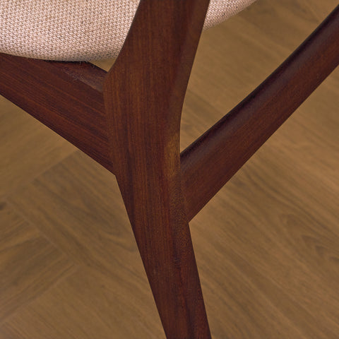 Danish dining chairs in teak & walnut by Silkeborg møbelfabrik A/S