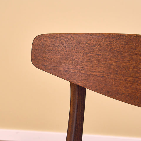 Danish dining chairs in teak & walnut by Silkeborg møbelfabrik A/S