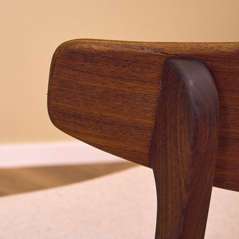 Danish dining chairs in teak & walnut by Silkeborg møbelfabrik A/S