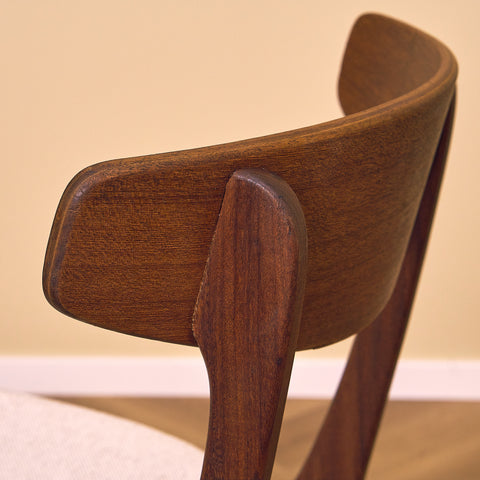 Danish dining chairs in teak & walnut by Silkeborg møbelfabrik A/S