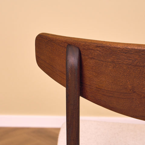 Danish dining chairs in teak & walnut by Silkeborg møbelfabrik A/S