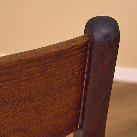 Danish dining chairs in teak and walnut