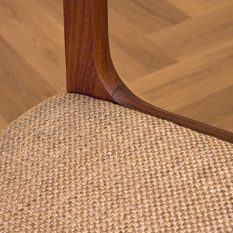 Danish dining chairs in teak and walnut