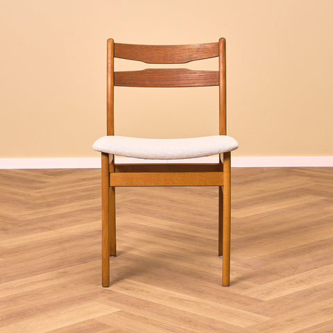 Danish dining chairs in oak and beech by Findahl