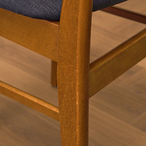 Danish dining chairs in teak and beech by Findahl