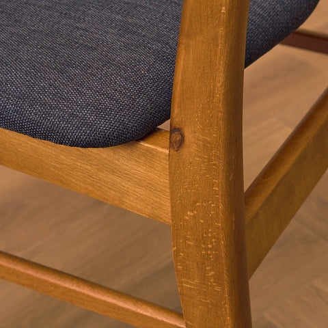 Danish dining chairs in teak and beech by Findahl
