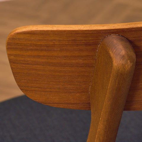 Danish dining chairs in teak and beech by Findahl