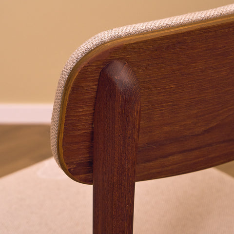 Danish dining chairs in teak by B. Rasmussen for Thorso Møbelfabrik