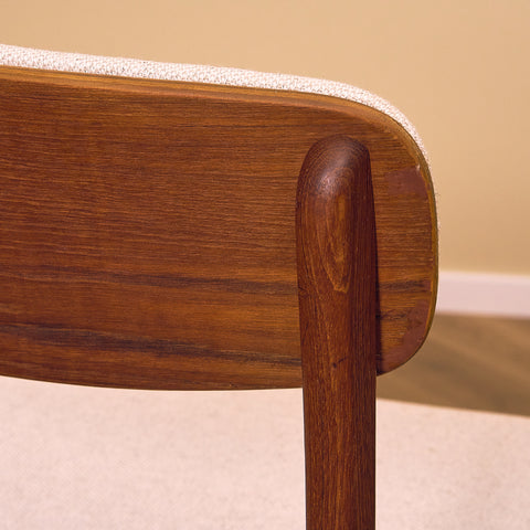 Danish dining chairs in teak by B. Rasmussen for Thorso Møbelfabrik