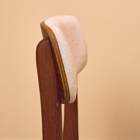 Danish dining chairs in teak by B. Rasmussen for Thorso Møbelfabrik