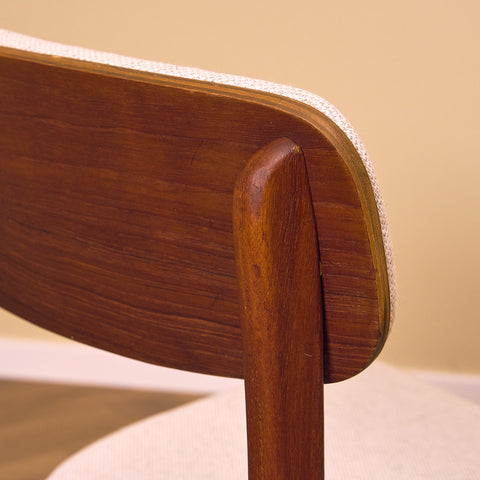 Danish dining chairs in teak by B. Rasmussen for Thorso Møbelfabrik