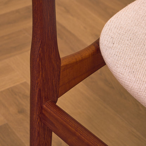 Danish dining chairs in teak by B. Rasmussen for Thorso Møbelfabrik