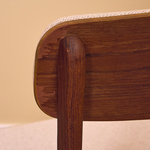 Danish dining chairs in teak by B. Rasmussen for Thorso Møbelfabrik